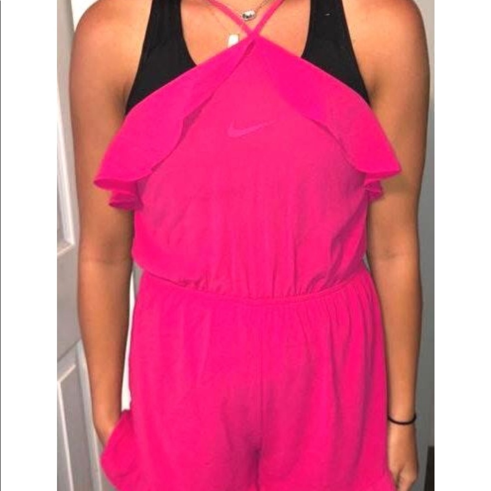 Hot pink romper